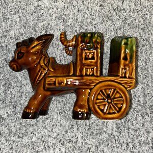 Mid-Century Modern MCM 1960s Ceramic Donkey Napkin Holder/Mail Holder RARE!!!